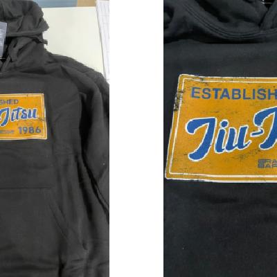 SUDADERA JIU JITSU POSTCARD NEGRO TALLA XL